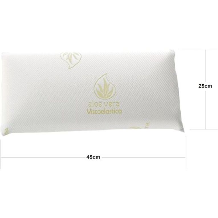 GOTEXTIL | Almohada de Viaje Viscoelástica Aloe Vera 45x25x10