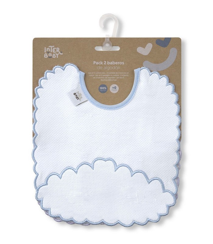 GOTEXTIL | PACK 2 BABEROS CON PANAMÁ PARA BORDAR PUNTO DE CRUZ INTERBABY R3 RECTANGULARES