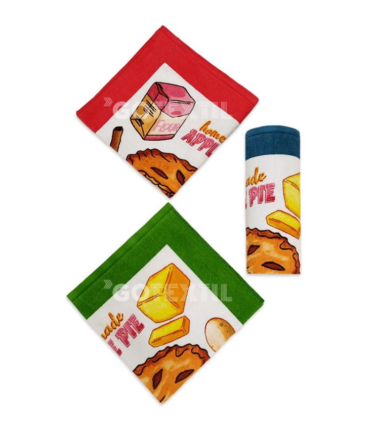 GOTEXTIL | TROVADOR | PACK 3 PAÑOS COCINA 215 TARTA RIZO 100% ALGODÓN