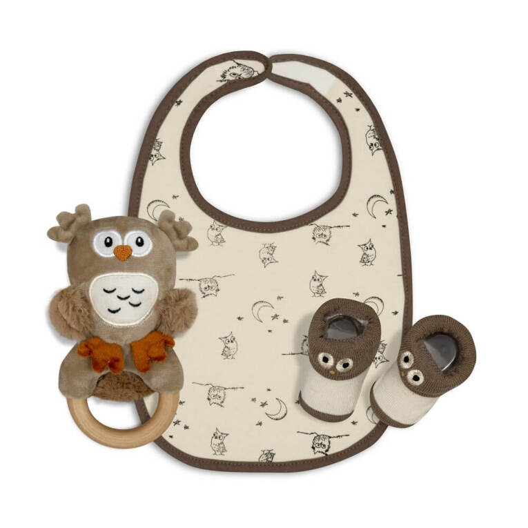 GOTEXTIL | SET REGALO BUHO BEIGE INTERBABY