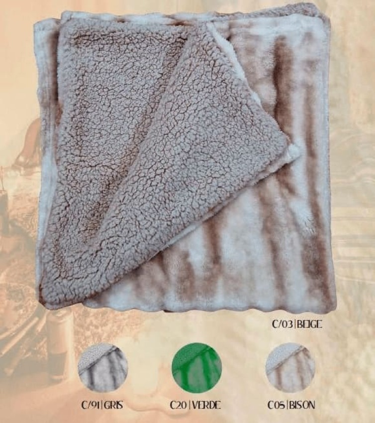 GOTEXTIL | MANTA PLAID RUBÍ 130x160 MIRACLE HOME