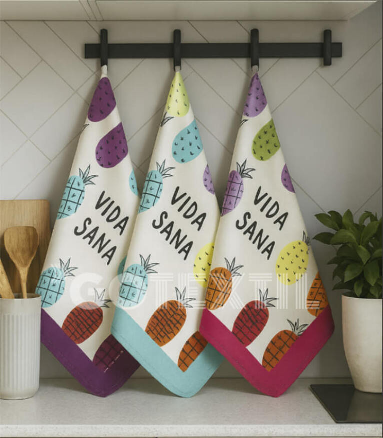 GOTEXTIL | Paños Cocina Trovador VIDA SANA 285 – Pack 3 Rizo Algodón 420g Alta Absorción