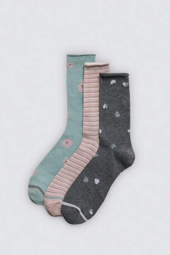 GOTEXTIL | Pack 3 calcetines estampados sin puño Ysabel Mora 12942 - Comodidad suave y sin marcas