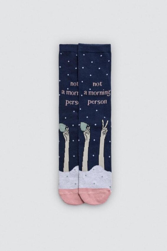 GOTEXTIL | Pack regalo 3 calcetines mujer Not a morning person - Ysabel Mora 12971.