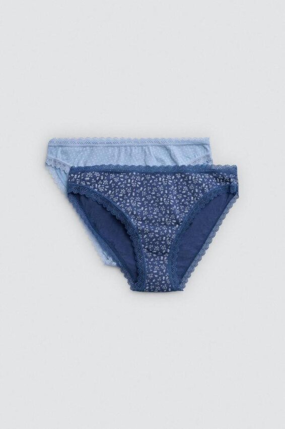 GOTEXTIL | Pack 2 bragas mini Ysabel Mora 19471 algodón natural estampadas mujer