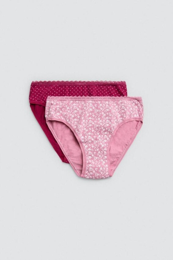 GOTEXTIL | Pack 2 bragas midi Ysabel Mora 19474 algodón natural estampadas mujer