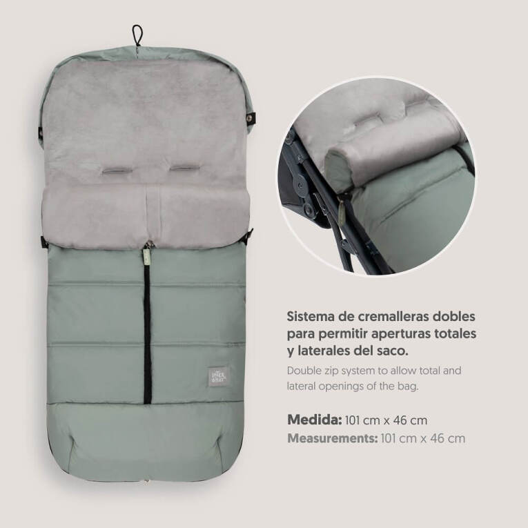GOTEXTIL | Saco Universal Silla de Paseo Interbaby 10024 Verde – Impermeable, Transpirable y de Máximo Confort