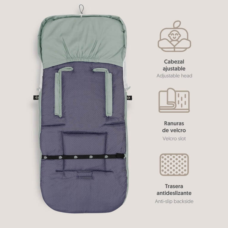 GOTEXTIL | Saco Universal Silla de Paseo Interbaby 10024 Verde – Impermeable, Transpirable y de Máximo Confort