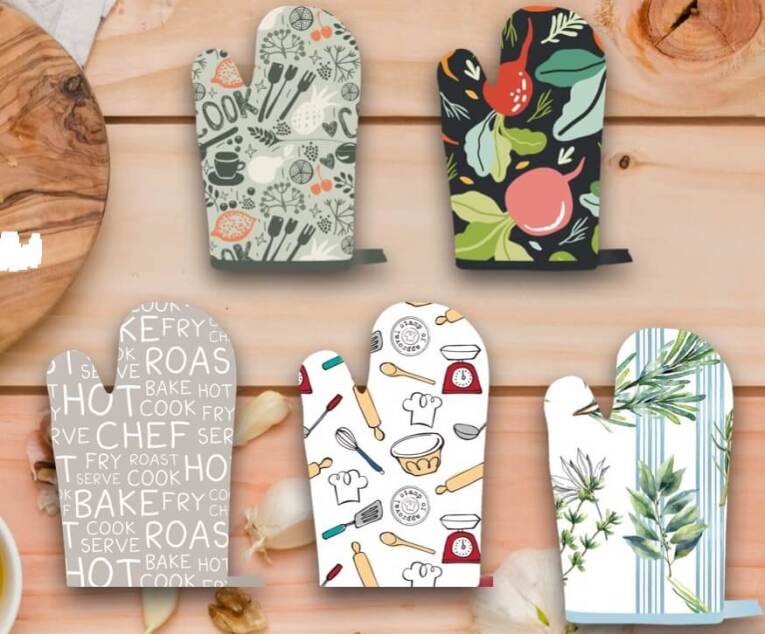 GOTEXTIL | Pack 5 Manoplas de Cocina Poliéster 7634 Ideal Textil – Guantes Horno Anticalor