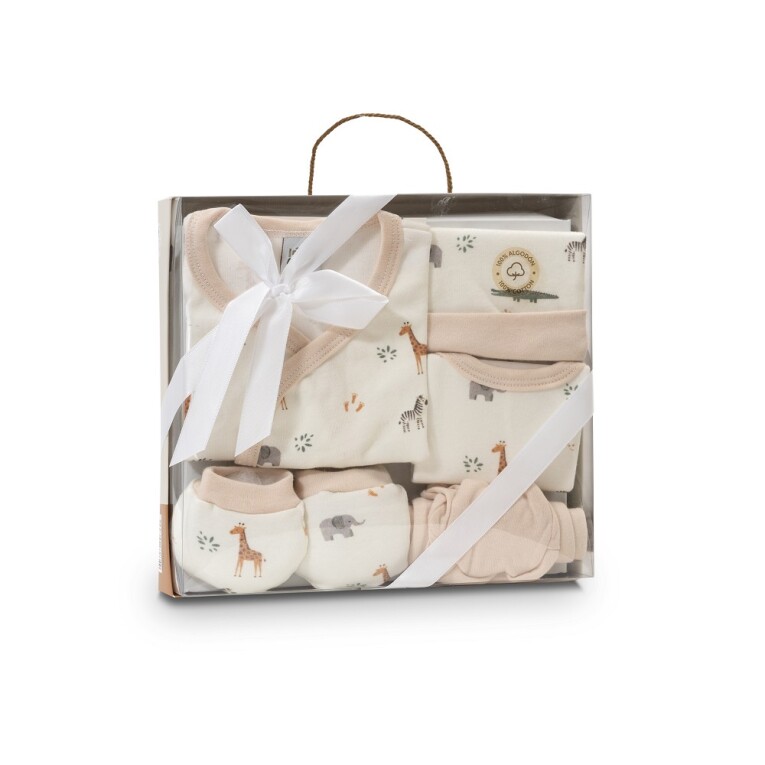 GOTEXTIL | Set de Regalo 5 Piezas Savanna SET73 Beige 100% Algodón Bebé