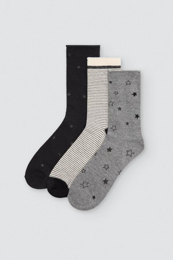 GOTEXTIL | Pack 3 Calcetines Mujer Sin Puño Ysabel Mora 12107 Estampados