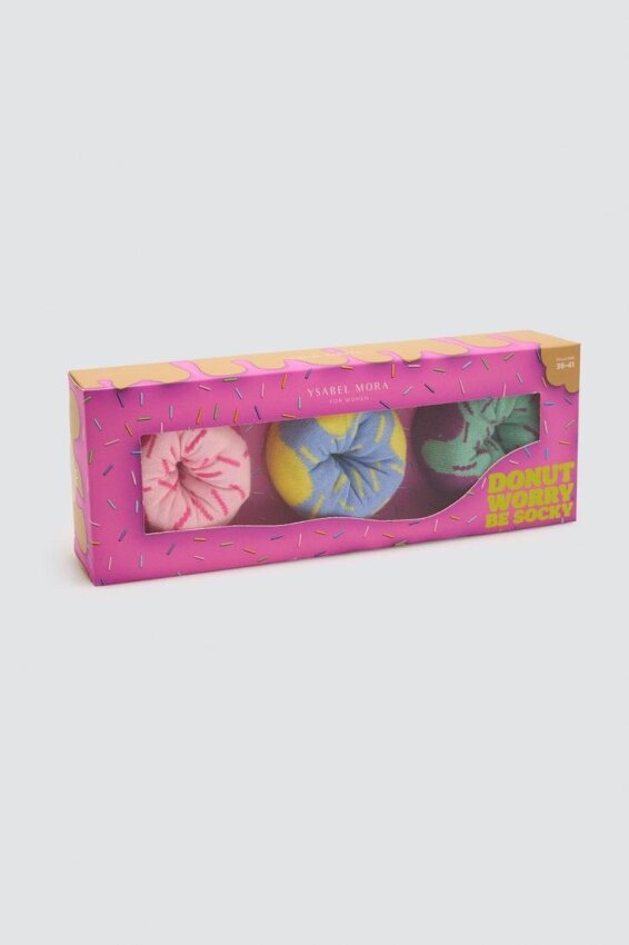 GOTEXTIL | Pack 3 Calcetines Donuts Mujer Ysabel Mora 12142 Regalo