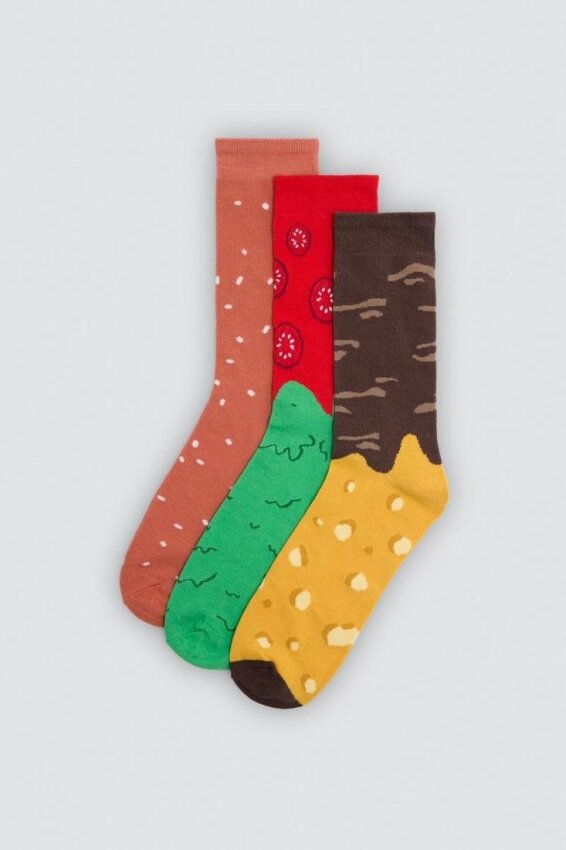 GOTEXTIL | Pack 3 Calcetines Hamburguesa Ysabel Mora 17501 Sock Burger