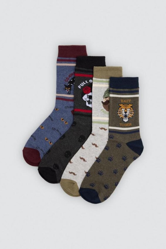 GOTEXTIL | Pack 4 Calcetines Sockarrats Fantasía Hombre Ysabel Mora 22134