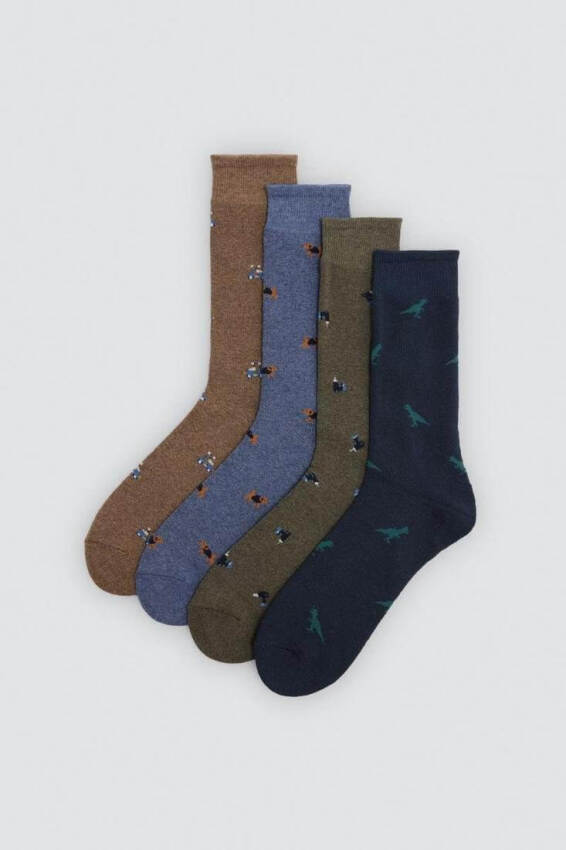 GOTEXTIL | Pack 4 Calcetines Altos Térmicos Hombre Ysabel Mora 22137 Animales