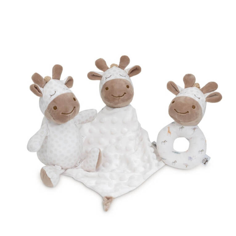 GOTEXTIL | Set Regalo Bebé 3 Piezas Jirafa Savanna Interbaby Beige