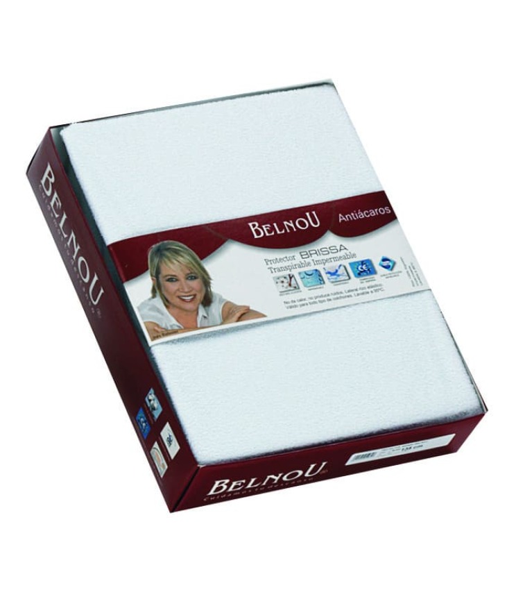 GOTEXTIL | Protector de colchón cuna 60x120 Brissa Belnou rizo algodón impermeable