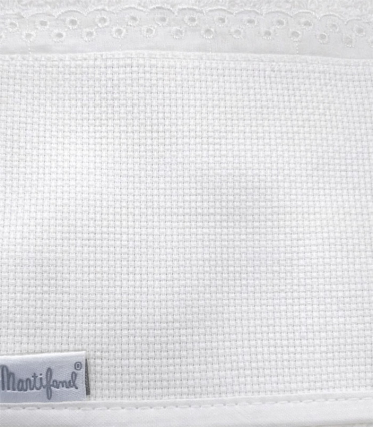 GOTEXTIL | Capa Baño Bebé Bordar Punto Cruz Martifanel — 100x100 cm, 100% algodón