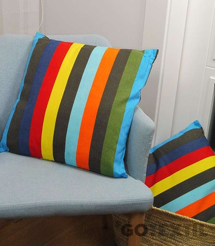 GOTEXTIL | Cojín SICILIA Loneta de rayas Algodón 100%