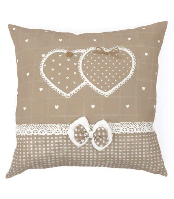 GOTEXTIL | FUNDA DE COJÍN 61268 CON APLICACIÓN 42X42 CM. BH TEXTIL