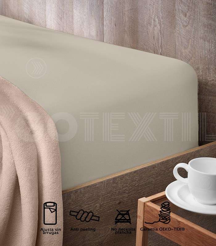 GOTEXTIL | Sábana Bajera Ajustable 932 JERSEY Algodón Ecológico Atenas