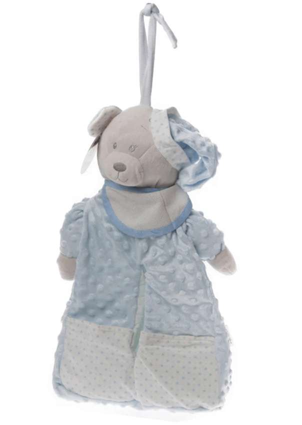 GOTEXTIL | GUARDA PAÑALES CON BABERO DE PANAMÁ PARA BORDAR PUNTO DE CRUZ OSITO TOPITOS 10332 GAMBERRITOS