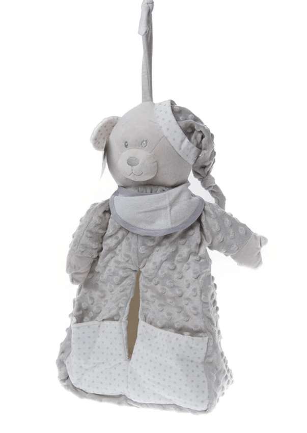 GOTEXTIL | GUARDA PAÑALES CON BABERO DE PANAMÁ PARA BORDAR PUNTO DE CRUZ OSITO TOPITOS 10332 GAMBERRITOS