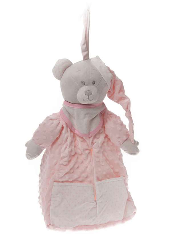 GOTEXTIL | GUARDA PAÑALES CON BABERO DE PANAMÁ PARA BORDAR PUNTO DE CRUZ OSITO TOPITOS 10332 GAMBERRITOS