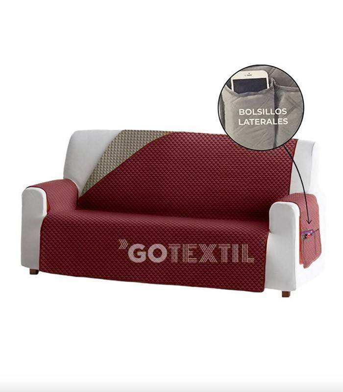 GOTEXTIL | FUNDA CUBRE SOFÁ REVERSIBLE CON BOLSILLOS HOME SECRET