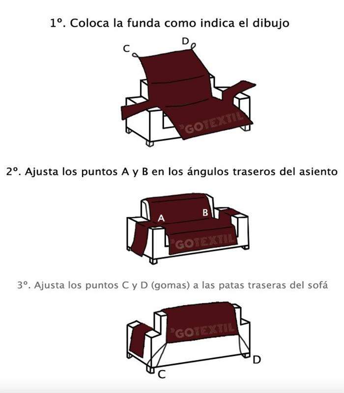 GOTEXTIL | FUNDA CUBRE SOFÁ REVERSIBLE CON BOLSILLOS HOME SECRET