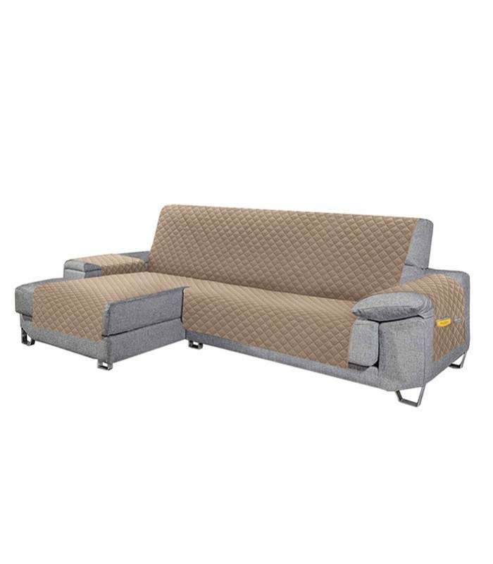 GOTEXTIL | Funda Cubre Sofá Chaise Longue Acolchado con Bolsillos