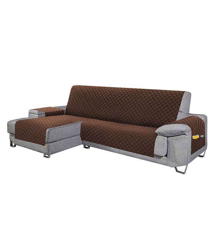 GOTEXTIL | Funda Cubre Sofá Chaise Longue Acolchado con Bolsillos