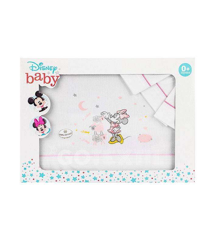 GOTEXTIL | Juego de Sabanas cuna MN003 MINNIE 100% Algodón DISNEY