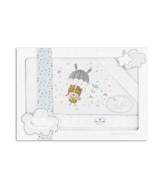 GOTEXTIL | Sabanas cuna 100% Algodón PARACAIDAS 03245. Interbaby