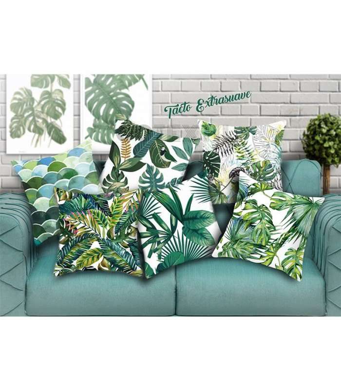GOTEXTIL | Pack 6 Fundas de cojín 7425  45x45cm Ideal Textil