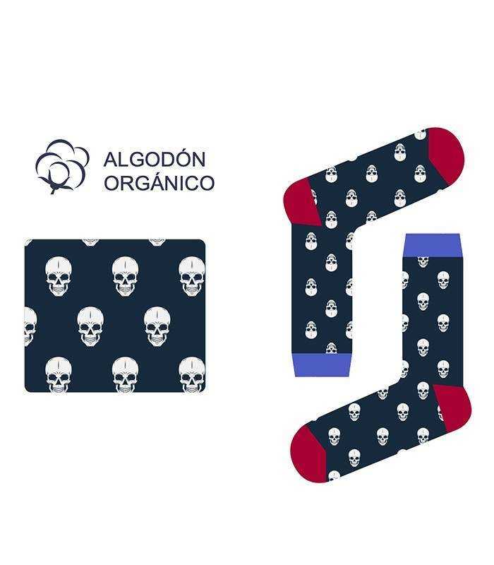 GOTEXTIL | CALCETINES CALAVERAS BLANCAS. KLANDESTINE SOCKS