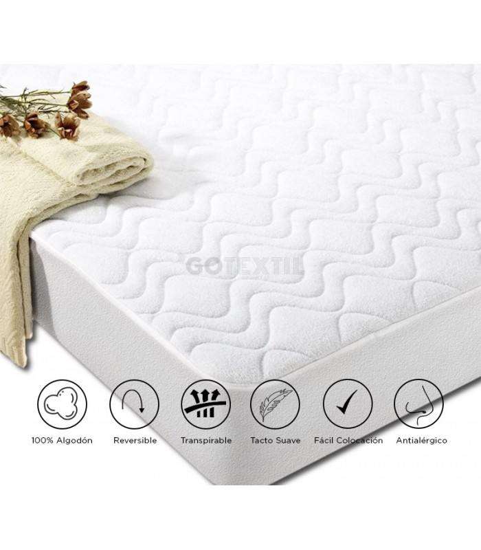 GOTEXTIL | Cubrecolchón ULTRA reversible doble rizo 100% algodón. AGUILERA