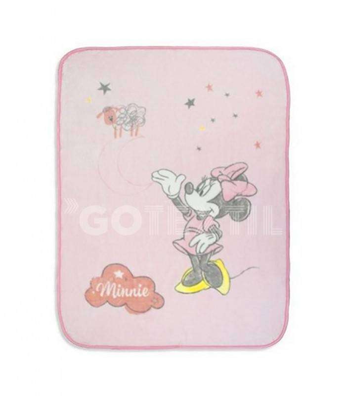 GOTEXTIL | Manta Terciopelo Bebé MINNIE COUNTING SHEEP  110x140 cm. DISNEY - Interbaby