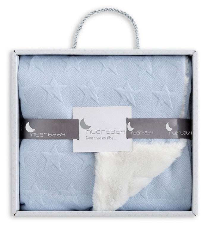 GOTEXTIL | Manta infantil UNIVERSO con borreguillo INTERBABY