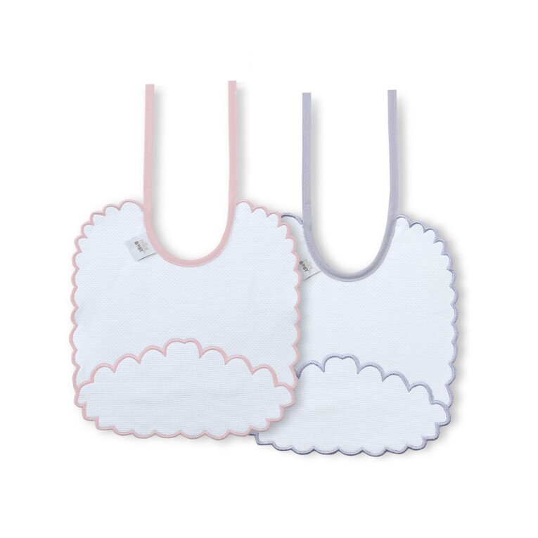 GOTEXTIL | Pack 2 Baberos Punto de Cruz Interbaby R3 Rectangulares – Suavidad y Protección Personalizable