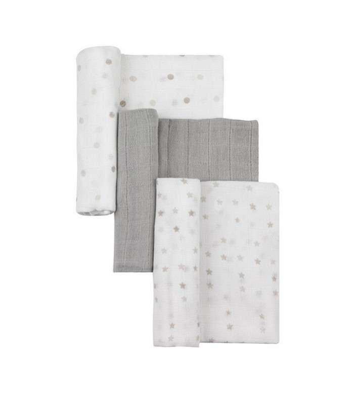 GOTEXTIL | INTERBABY 99980-1P Pack de 3 Gasas 80x80 cm