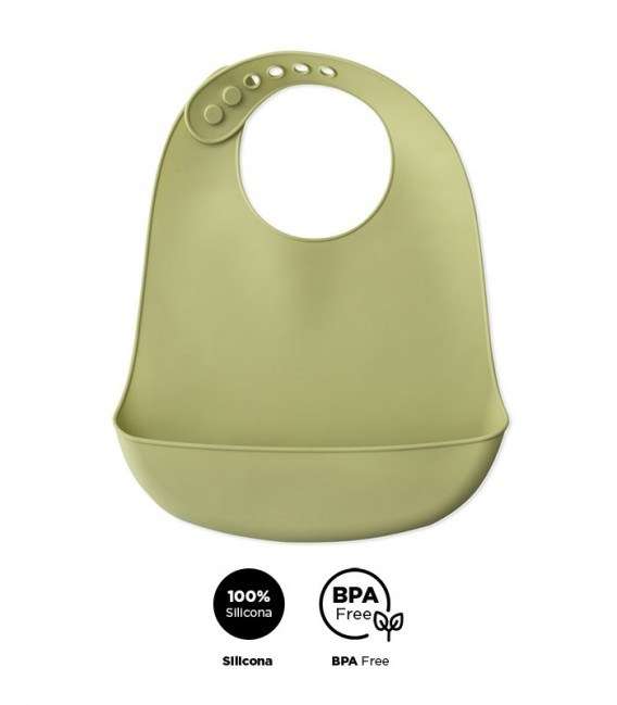 GOTEXTIL | Babero impermeable de silicona SI002 INTERBABY