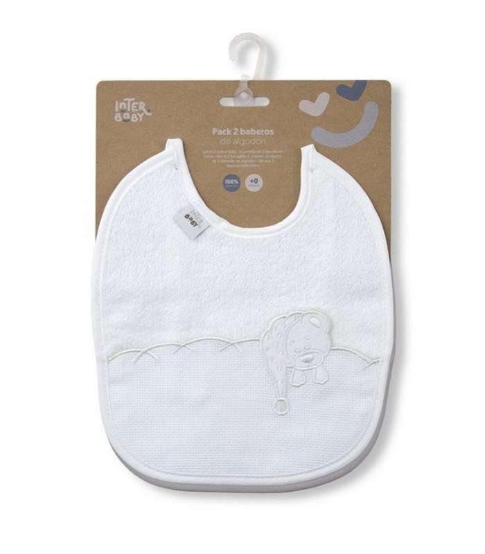 GOTEXTIL | PACK 2 BABEROS CON PANAMÁ PARA BORDAR PUNTO DE CRUZ INTERBABY R10 RECTANGULARES