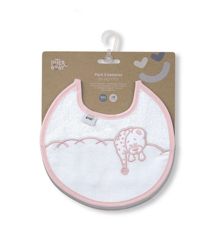GOTEXTIL | PACK 2 BABEROS CON PANAMÁ PARA BORDAR A PUNTO DE CRUZ INTERBABY R10 REDONDOS