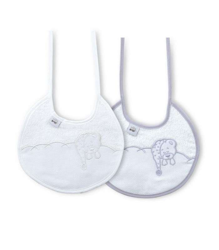GOTEXTIL | PACK 2 BABEROS CON PANAMÁ PARA BORDAR A PUNTO DE CRUZ INTERBABY R10 REDONDOS