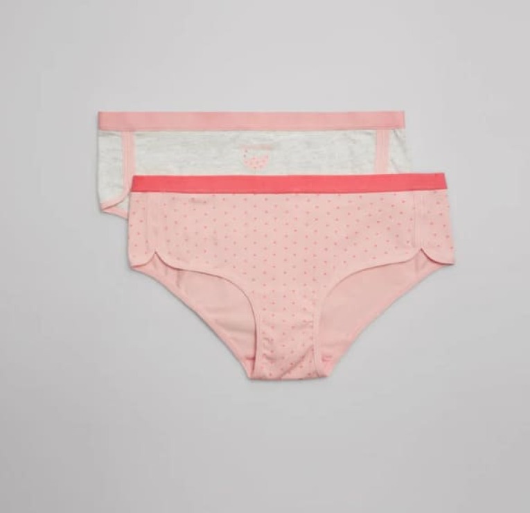 GOTEXTIL | Pack 2 bragas hipster niña Cotton Nature 18837 Ysabel Mora talla 16 rosa