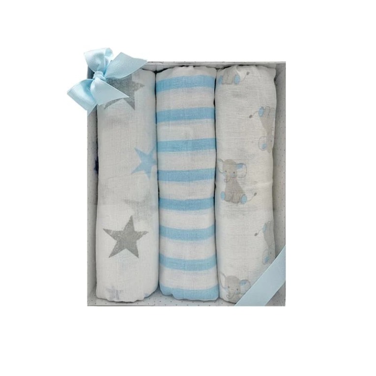 GOTEXTIL | Gasas bebé algodón estampadas 3 piezas 1398 Duffi