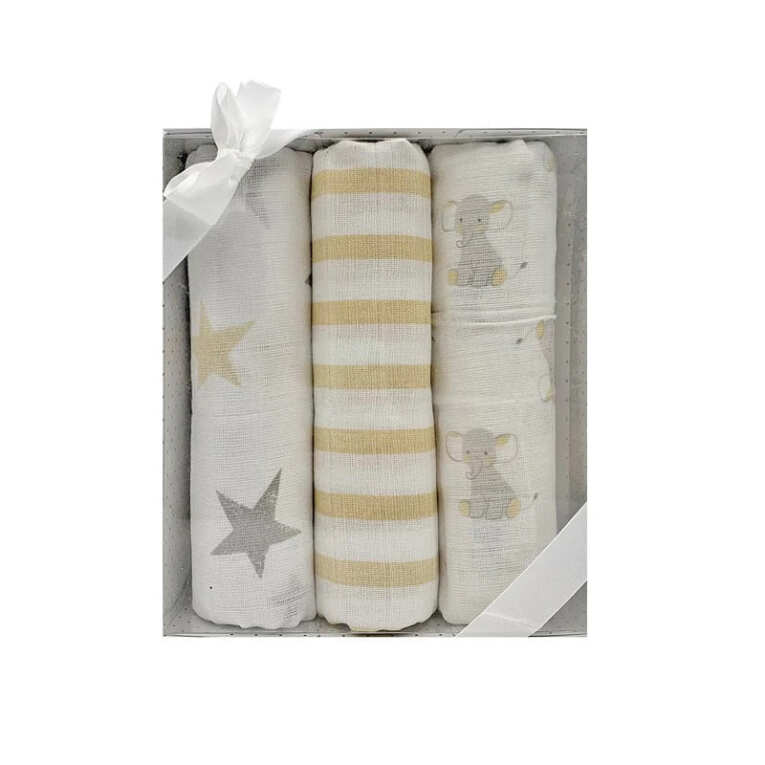 GOTEXTIL | Gasas bebé algodón estampadas 3 piezas 1398 Duffi