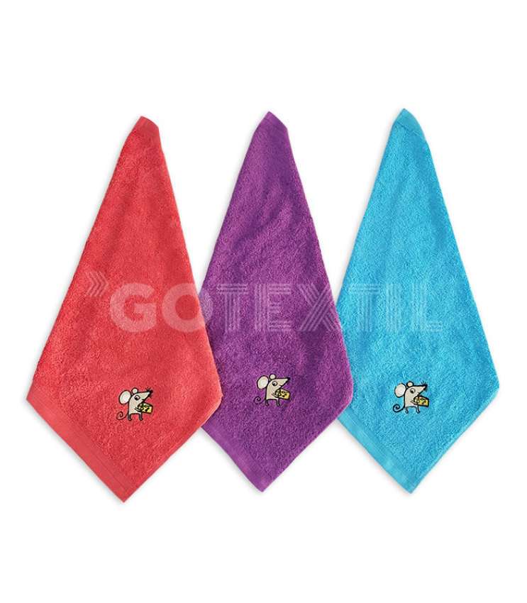 GOTEXTIL | PAÑOS COCINA TROVADOR BORDADOS RATOLÍN PACK 3
