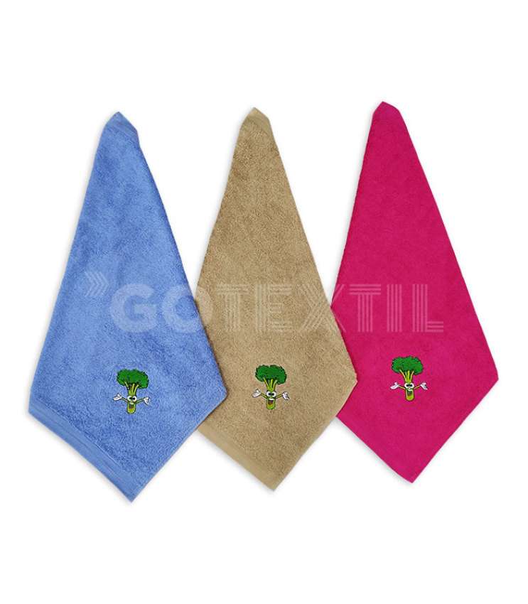 GOTEXTIL | PAÑOS COCINA TROVADOR BORDADOS BROCOLI PACK 3